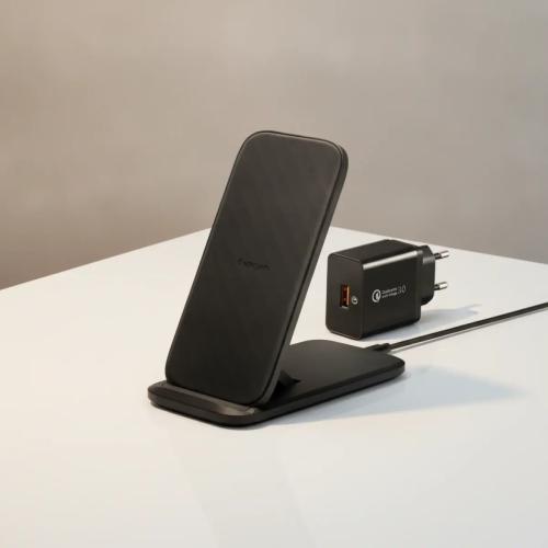 Spigen SteadiBoost Flex Wireless Charger F316W with QC 3.0 Adapter