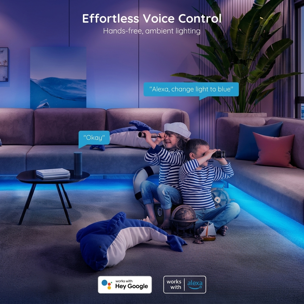 Govee Smart RGB LED Strip Lights 16.4ft, WiFi & Bluetooth App Control, Works with Alexa & Google Assistant 3
