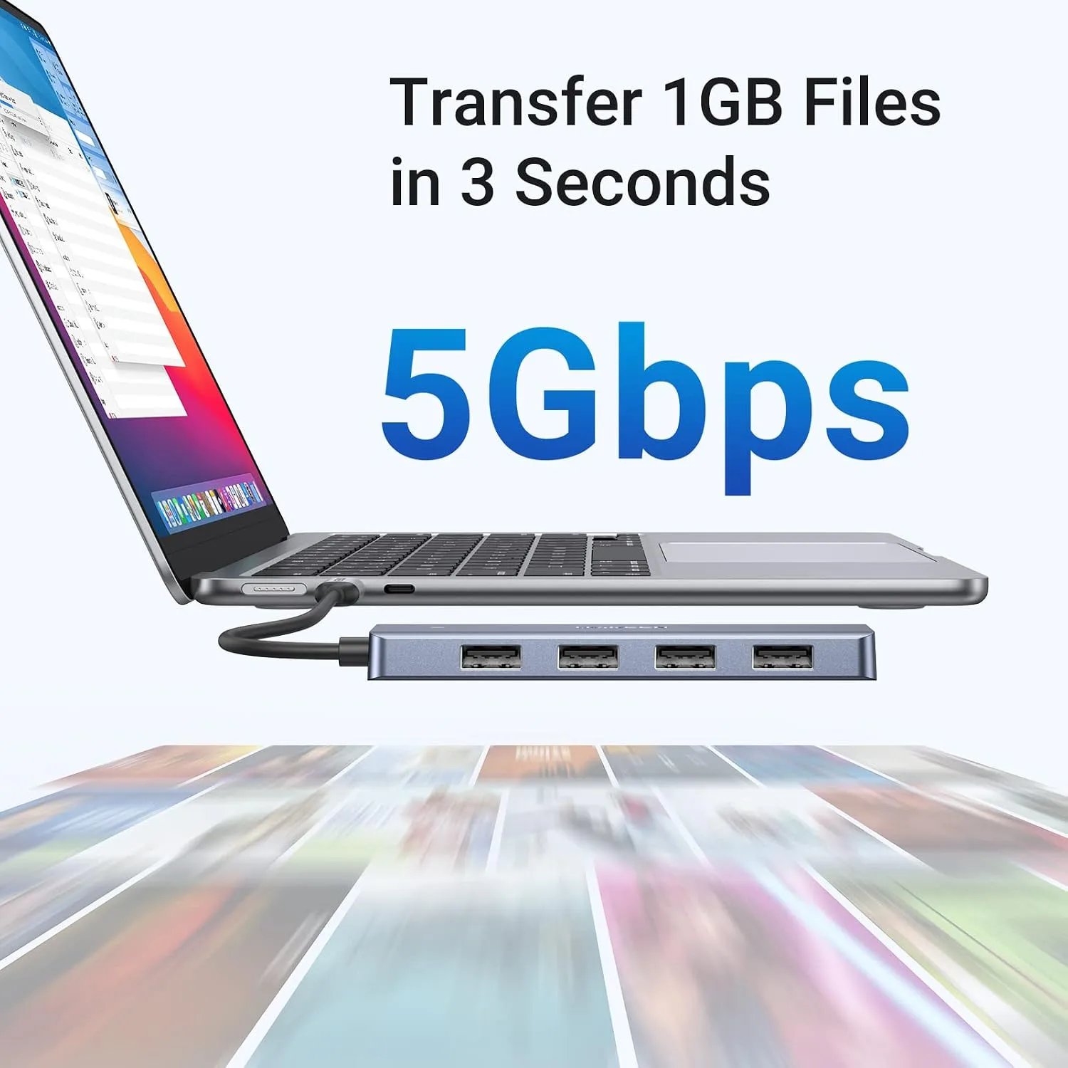 UGREEN USB-C to 4-Port USB 3.0 Hub with Power Delivery - Aluminum 70336 3