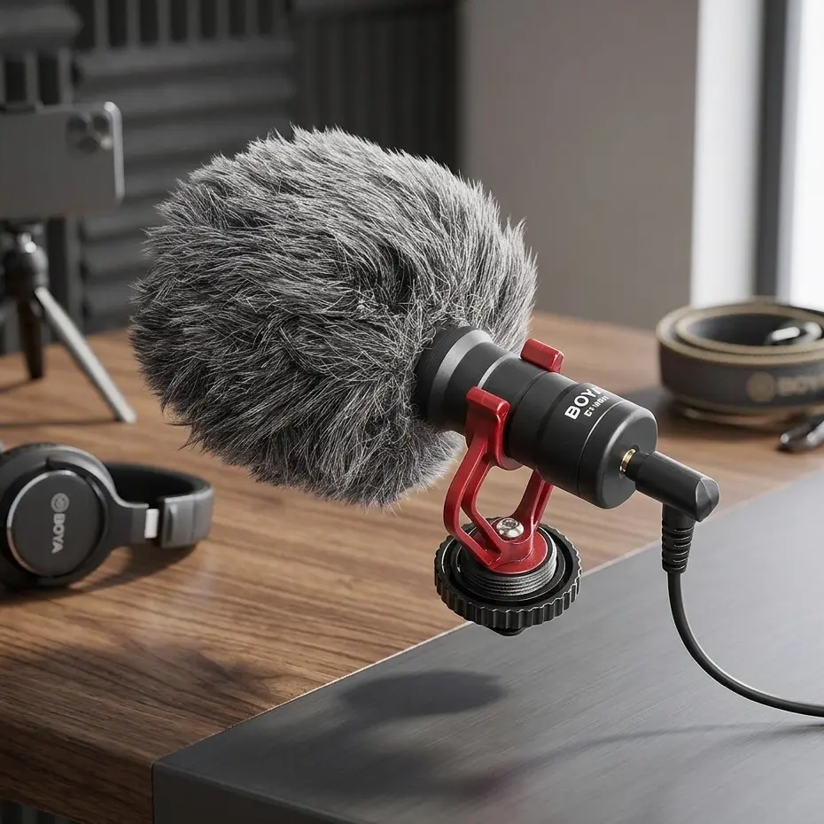 BOYA BY-MM1 Universal Cardioid Shotgun Microphone with Shock Mount