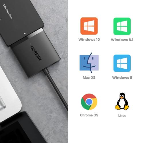 UGREEN USB 3.0 to SATA Adapter Cable for 2.5"/3.5" HDD & SSD with UASP Support 60561
