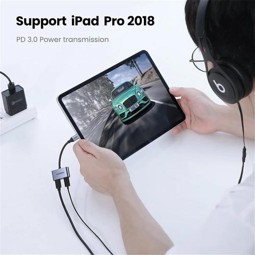  UGREEN 2-in-1 USB-C to Dual USB-C Adapter with 60W PD Fast Charging - Grey 60165