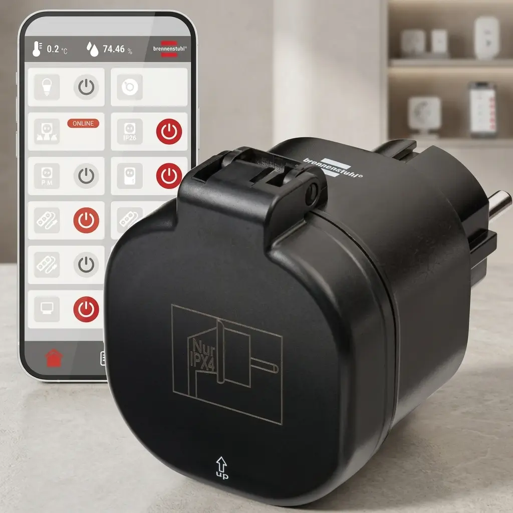 Brennenstuhl Connect WA 3000 Smart Outdoor Wi-Fi Socket - IP44 Waterproof