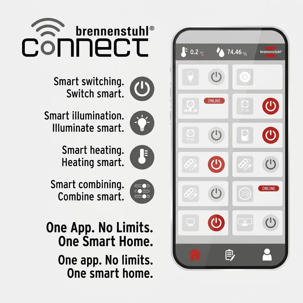 Brennenstuhl Connect WA 3000 Smart Outdoor Wi-Fi Socket - IP44 Waterproof 4
