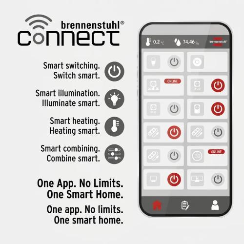 Brennenstuhl Connect WA 3000 Smart Outdoor Wi-Fi Socket - IP44 Waterproof