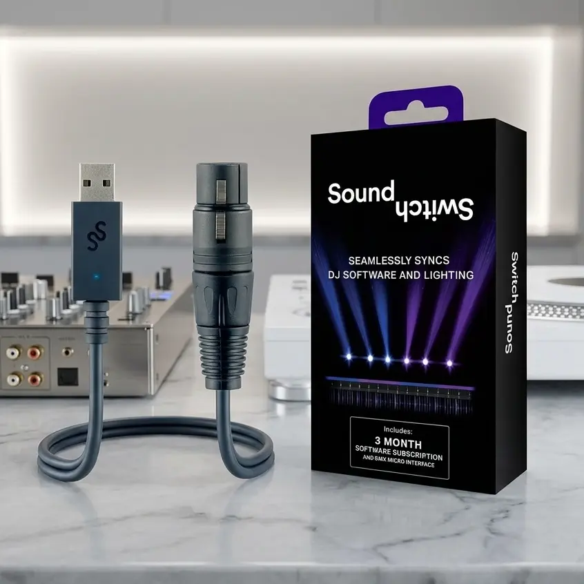 SoundSwitch Micro DMX Interface - Ultra-Compact USB to DMX Lighting Controller