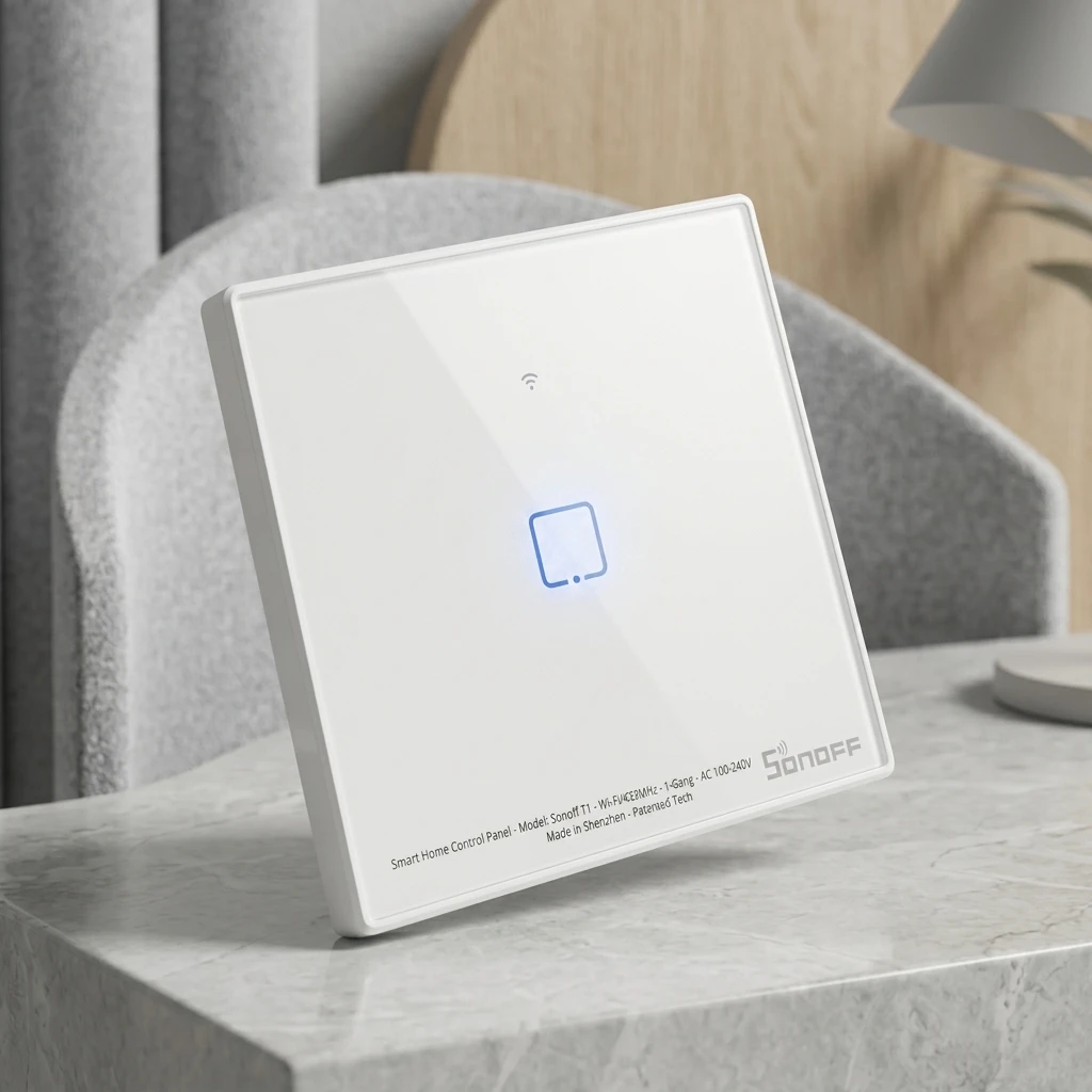 SONOFF T2UK1C-TX 1-Gang Smart WiFi Touch Wall Switch - White