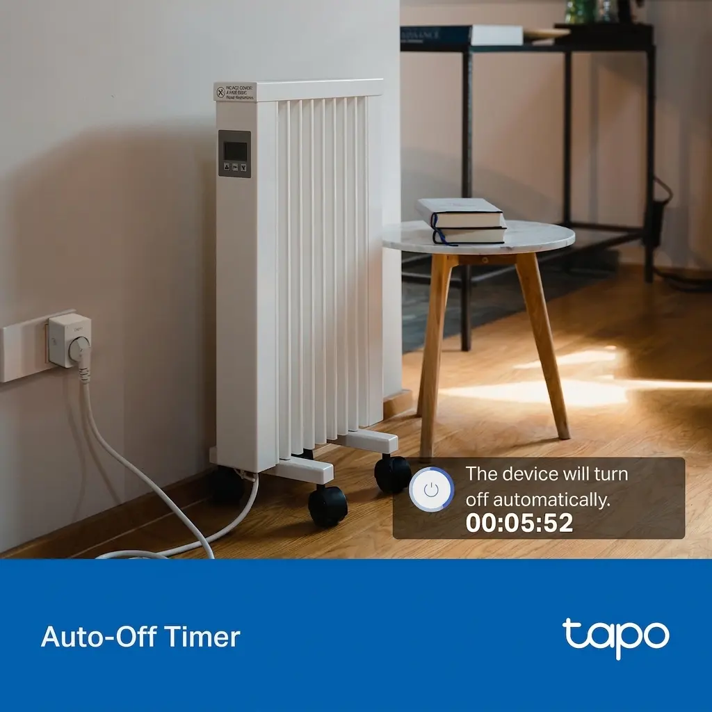 TP-Link Tapo P100 Smart Wi-Fi Plug - Compact Smart Socket with Energy Monitoring & Voice Control 3