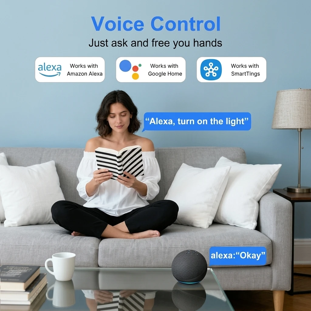 TVLIVE Smart WiFi Plug 4-Pack with Energy Monitoring & Voice Control (Type G) 4