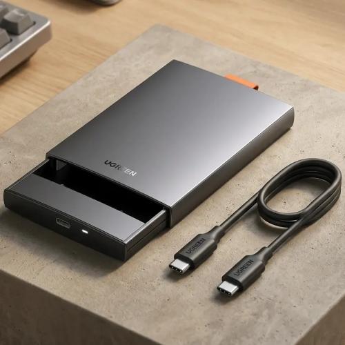 UGREEN USB-C 2.5 Inch SATA Hard Drive Enclosure - 6Gbps UASP Supported 80556