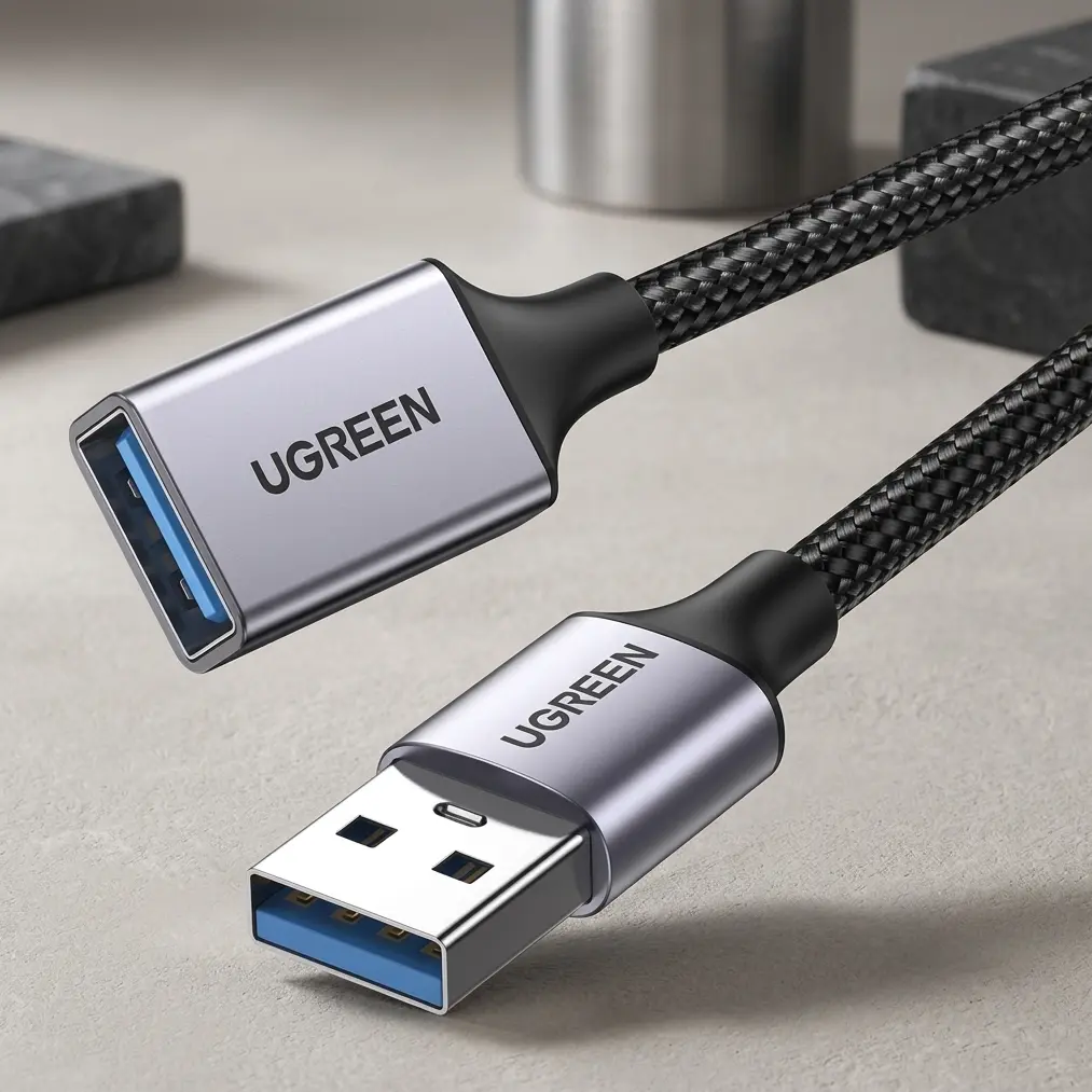 UGREEN USB 3.0 Extension Cable - 2M, High-Speed 5Gbps Data Sync & Charging, Nylon Braided 10497