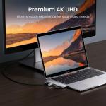 UGREEN 6-in-2 USB-C Hub Adapter for MacBook Pro & Air with 4K HDMI, Thunderbolt 3, and SD/TF Card Reader 80856