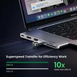 UGREEN 6-in-2 USB-C Hub Adapter for MacBook Pro & Air with 4K HDMI, Thunderbolt 3, and SD/TF Card Reader 80856