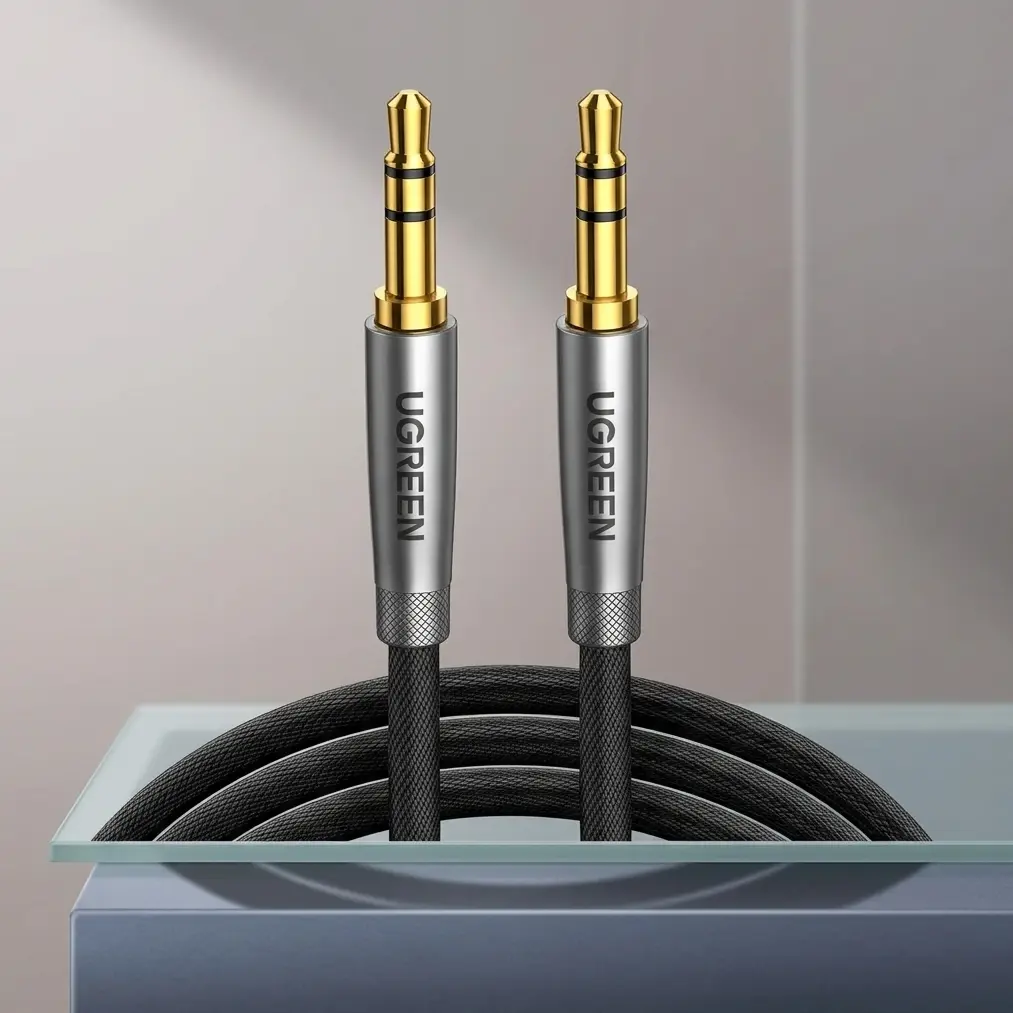 UGREEN 3.5mm Male to Male Auxiliary Audio Cable - Nylon Braided, 2 Meters 70899