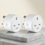 HBN Smart WiFi Plug Socket - 13A Power Outlet with Timer, Alexa & Google Home Compatible (2 Pack)