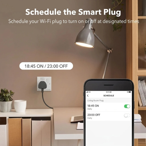 HBN Smart WiFi Plug Socket - 13A Power Outlet with Timer, Alexa & Google Home Compatible (2 Pack)