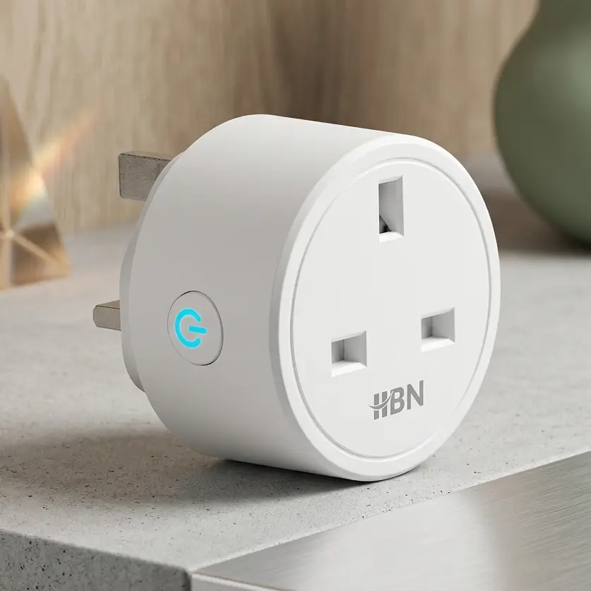 HBN Smart WiFi Plug Socket - 13A Energy Monitoring Timer with Alexa & Google Home Compatibility