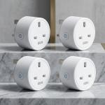 HBN Smart WiFi Plug Socket - 13A Energy Monitoring Timer, 4-Pack