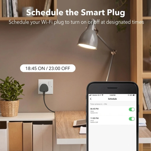 HBN Smart WiFi Plug Socket - 13A Energy Monitoring Timer, 4-Pack