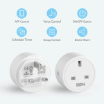 HBN Smart WiFi Plug Socket - 13A Energy Monitoring Timer, 4-Pack