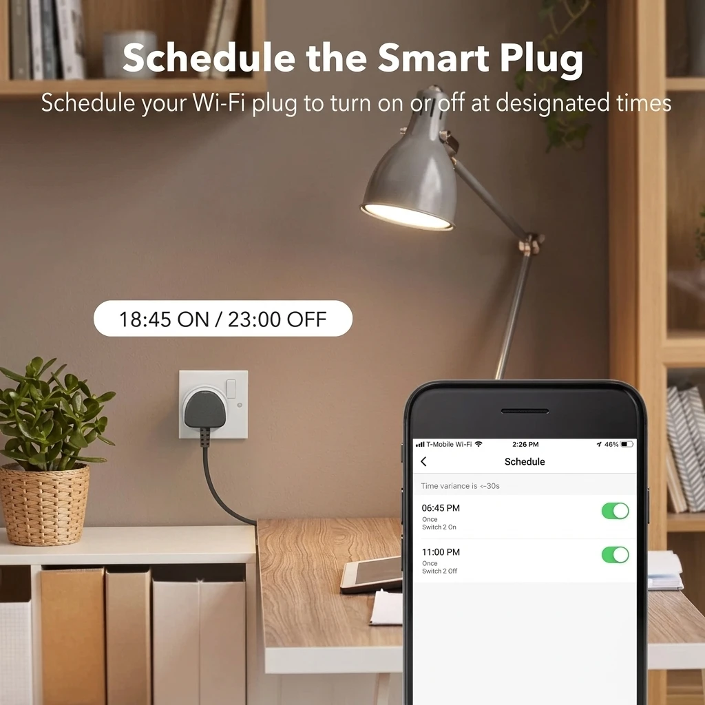 HBN Smart WiFi Plug Socket - 13A Energy Monitoring Timer, 4-Pack 2