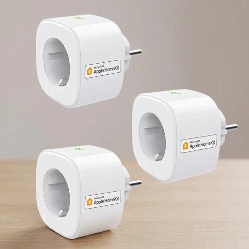 Meross Smart WiFi Socket (Type F) - 3 Pack | Apple HomeKit, Alexa & Google Assistant Compatible