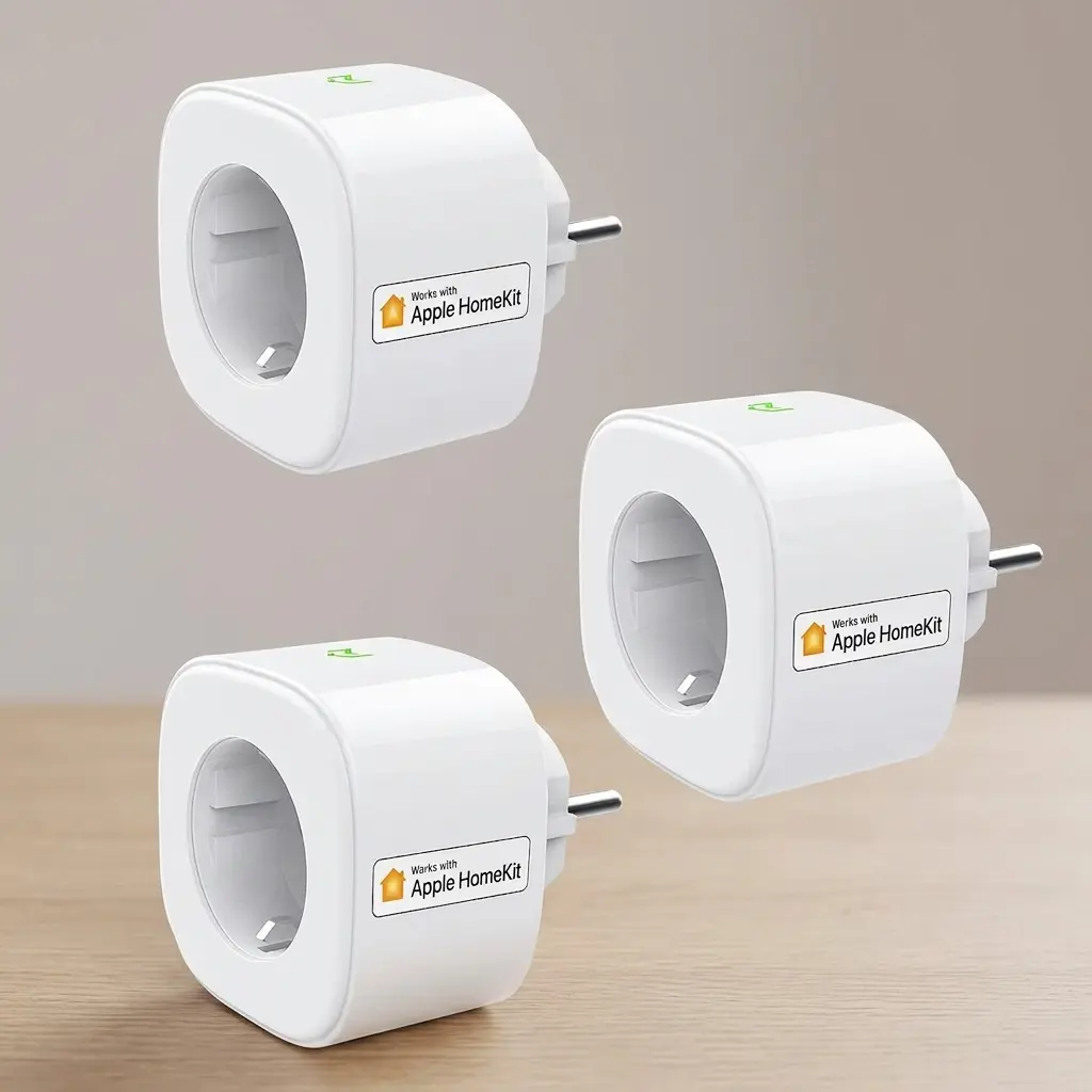 Meross Smart WiFi Socket (Type F) - 3 Pack | Apple HomeKit, Alexa & Google Assistant Compatible