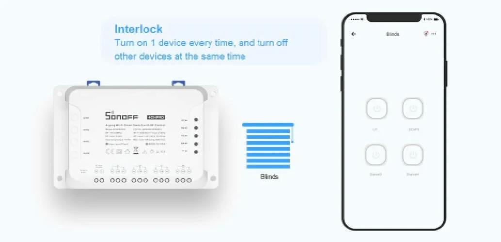 Sonoff 4CHR3 4-Gang Wi-Fi Smart Switch with DIN Rail Mount