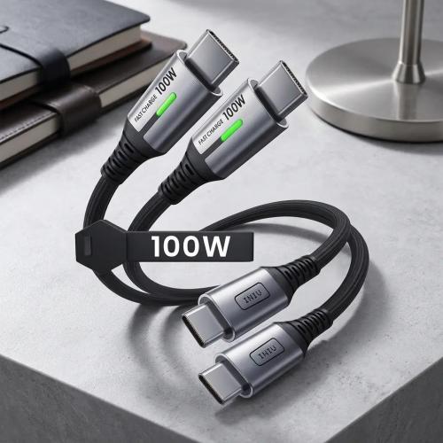 INIU 100W 2 Meter Fast Charging Short USB-C to USB-C Cable (2-Pack, 2m)