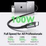 INIU 100W 2 Meter Fast Charging Short USB-C to USB-C Cable (2-Pack, 2m)