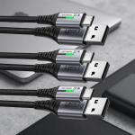 INIU USB-C Fast Charger Cable 3-Pack (0.5m + 2m + 2m) USB-A to Type-C Braided Cord