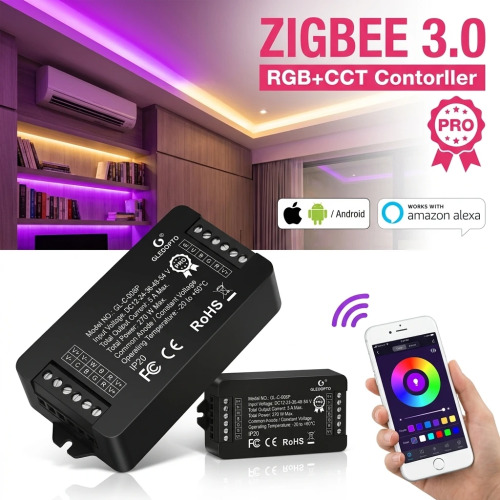 GLEDOPTO Zigbee 3.0 RGBCCT LED Strip Controller Pro - Smart Home Compatible
