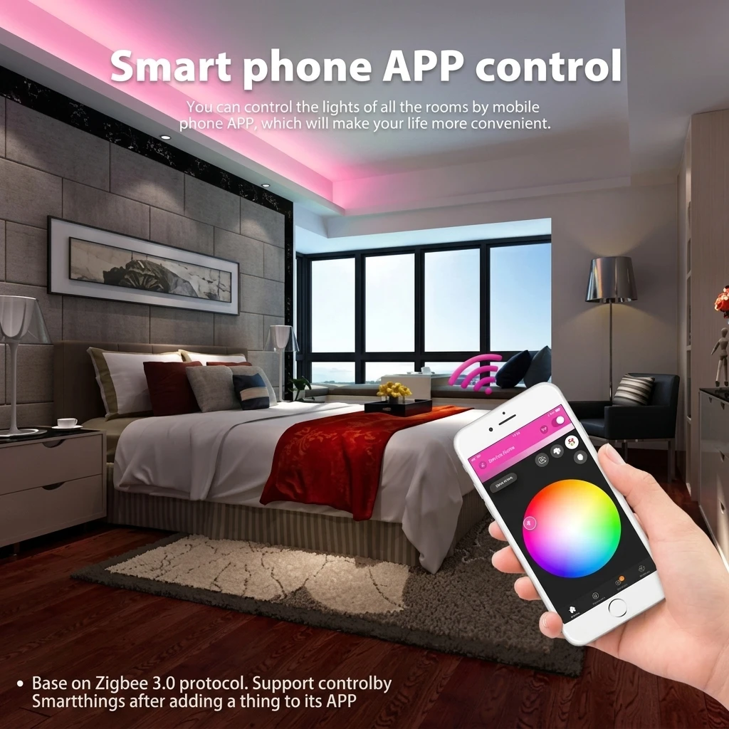 GLEDOPTO Zigbee 3.0 RGBCCT LED Strip Controller Pro - Smart Home Compatible 5