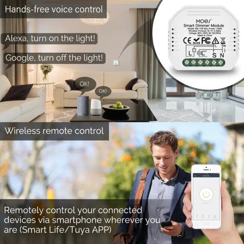 MOES Tuya WiFi Smart LED Dimmer Switch Module 1 Gang