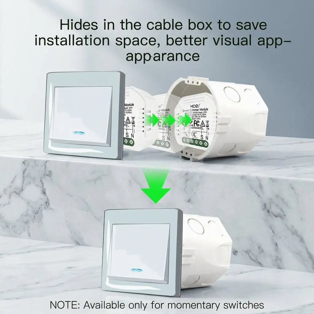 MOES Tuya WiFi Smart LED Dimmer Switch Module 1 Gang 4