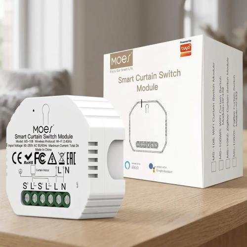 MOES WiFi Mini DIY Smart Curtain Switch Module for Electric Motorised Roller Blinds and Shutters