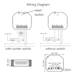 MOES WiFi Mini DIY Smart Curtain Switch Module for Electric Motorised Roller Blinds and Shutters