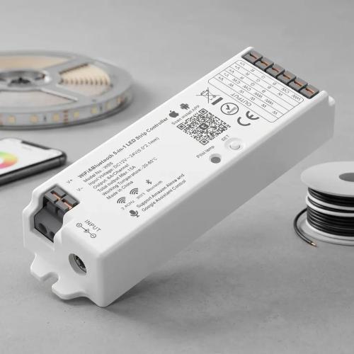BTF-LIGHTING WB5 5-in-1 Smart WiFi LED Controller for RGB/CCT/Dimming Strips