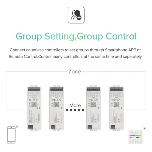 BTF-LIGHTING WB5 5-in-1 Smart WiFi LED Controller for RGB/CCT/Dimming Strips