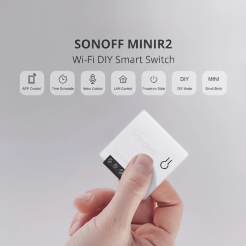 SONOFF MINIR2 WiFi Smart Switch - 2-Way DIY Module, Voice & App Control