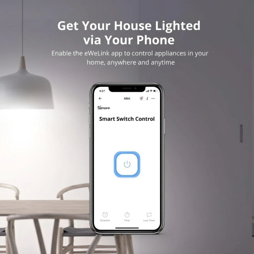 SONOFF MINIR2 WiFi Smart Switch - 2-Way DIY Module, Voice & App Control