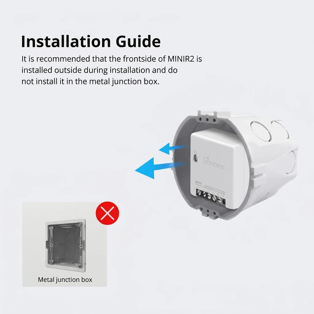 SONOFF MINIR2 WiFi Smart Switch - 2-Way DIY Module, Voice & App Control 3