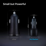 Spigen ArcStation 65W Dual Port USB-C Car Charger (45W + 20W) - PD 3.0 Fast Charging