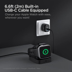Spigen ArcField MFi Certified Charging Stand for Apple Watch Series & Ultra (Built-in 6.6ft USB-C Cable) PF2002