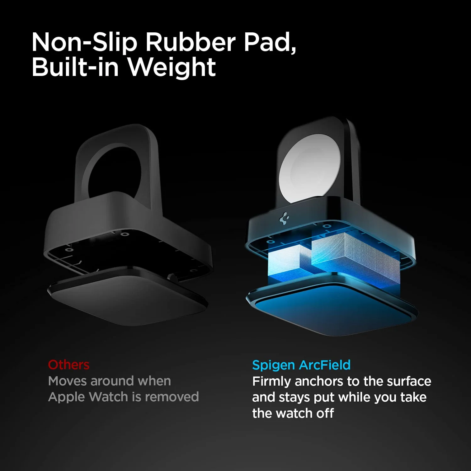Spigen ArcField MFi Certified Charging Stand for Apple Watch Series & Ultra (Built-in 6.6ft USB-C Cable) PF2002 6