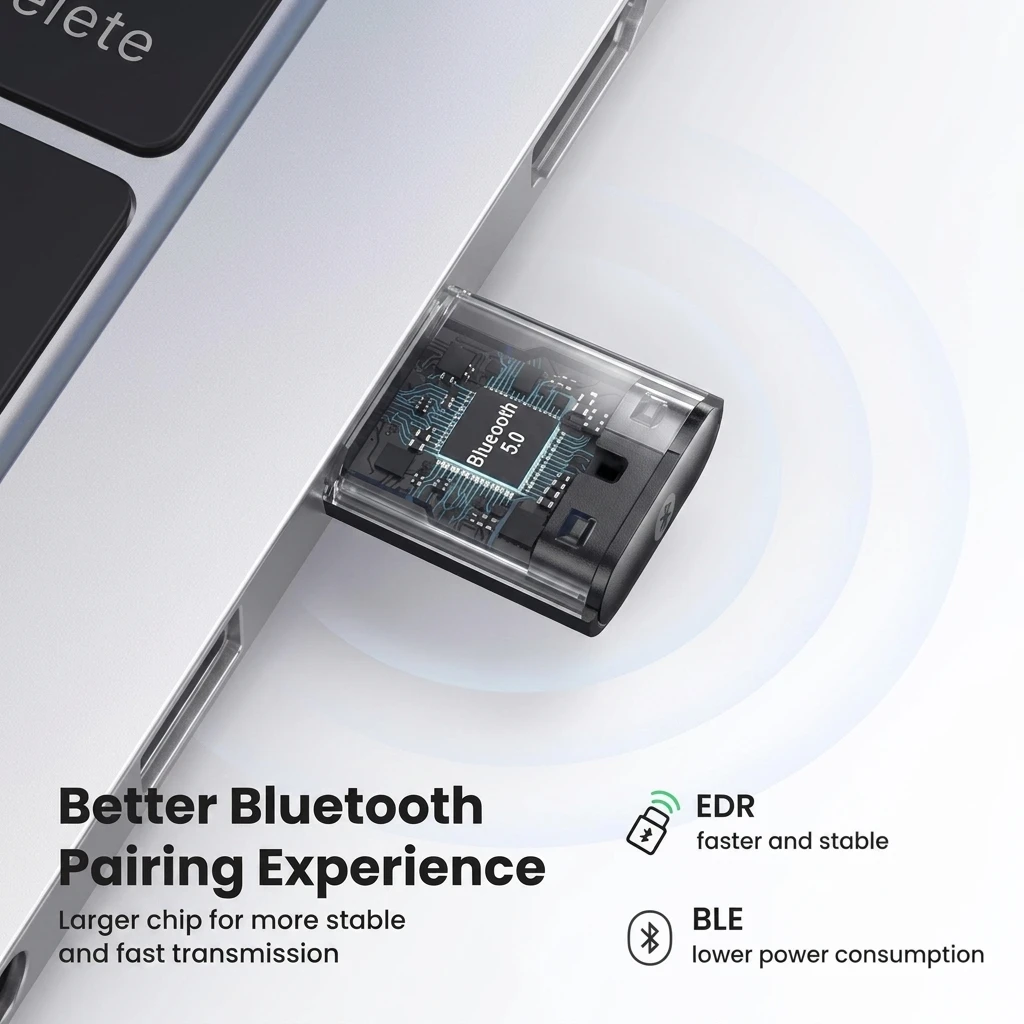 UGREEN USB Bluetooth 5.0 Adapter for PC - Wireless Data Transfer Dongle 80889 2