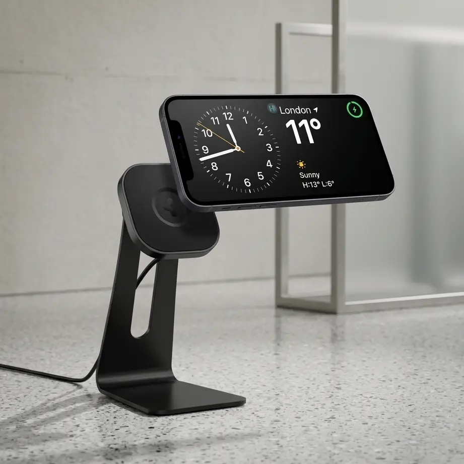 Spigen OneTap Pro MagFit MagSafe Charging Stand for iPhone 12-17 Series - Black S310W