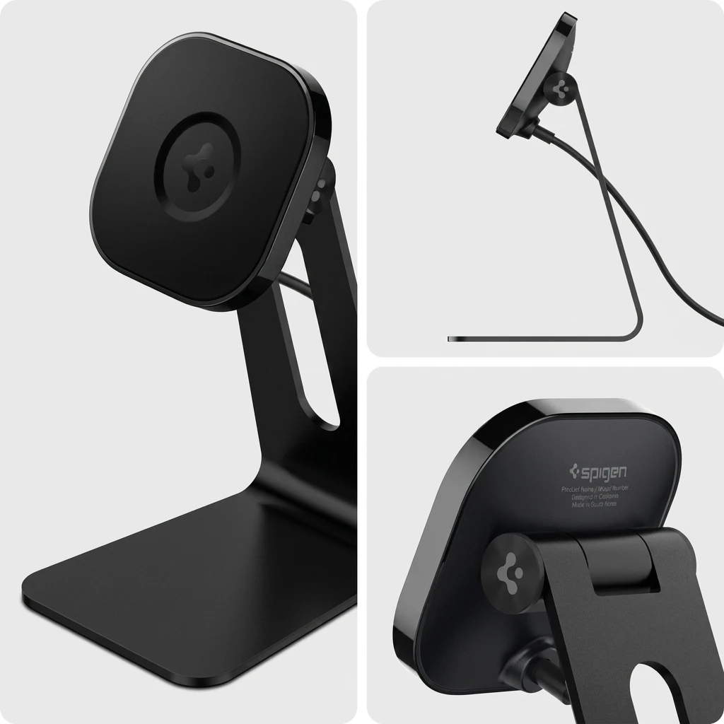 Spigen OneTap Pro MagFit MagSafe Charging Stand for iPhone 12-17 Series - Black S310W 2
