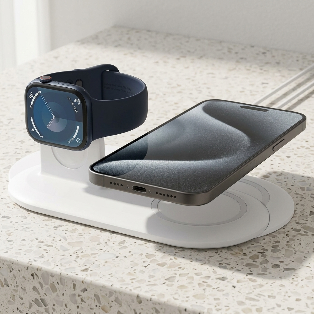 Spigen Mag Fit Duo Charging Stand for MagSafe and Apple Watch