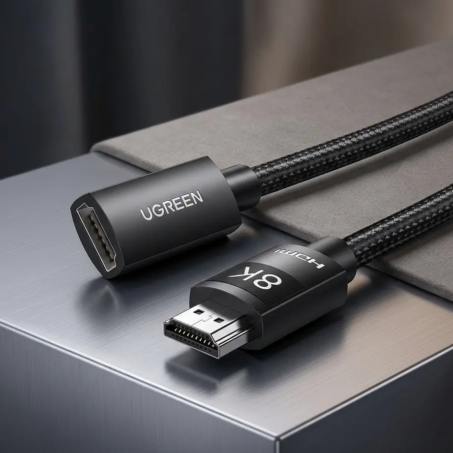 UGREEN HDMI 2.1 Male to Female Extension Cable - 8K 60Hz / 4K 240Hz, 48Gbps Ultra High Speed - 40400